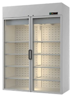 Шкаф холодильный ENTECO MASTER СЛУЧЬ 1400 ШС со стеклянными дверьми 