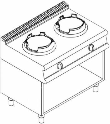 Плита вок газовая Apach Chef Line LRWG107OS